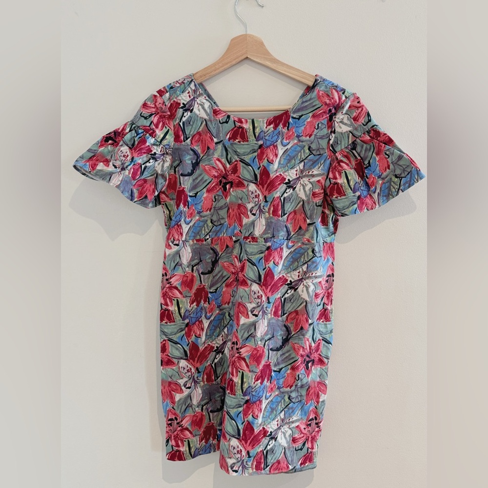 Zara printed floral mini dress